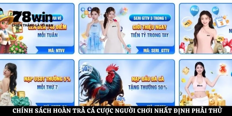 Chính sách hoàn trả cá cược người chơi nhất định phải thử