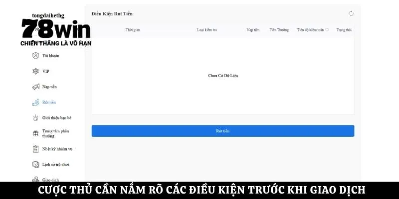 Cược thủ cần nắm rõ các điều kiện trước khi giao dịch