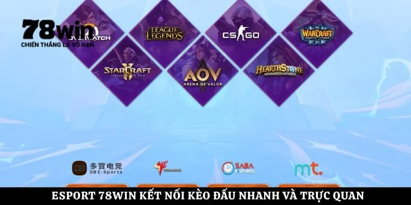 Esport 78Win kết nối kèo đấu nhanh và trực quan