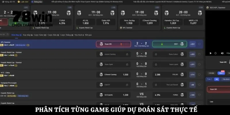 Phân tích từng game giúp dự đoán sát thực tế