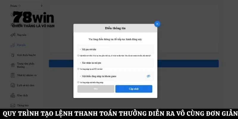 Quy trình tạo lệnh thanh toán thưởng diễn ra vô cùng đơn giản